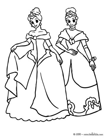 363x470 Princesses Dresses Coloring Pages
