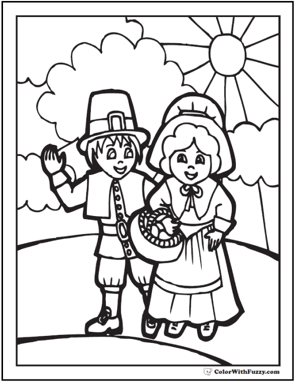 590x762 Thanksgiving Coloring Page Customizable Pdfs