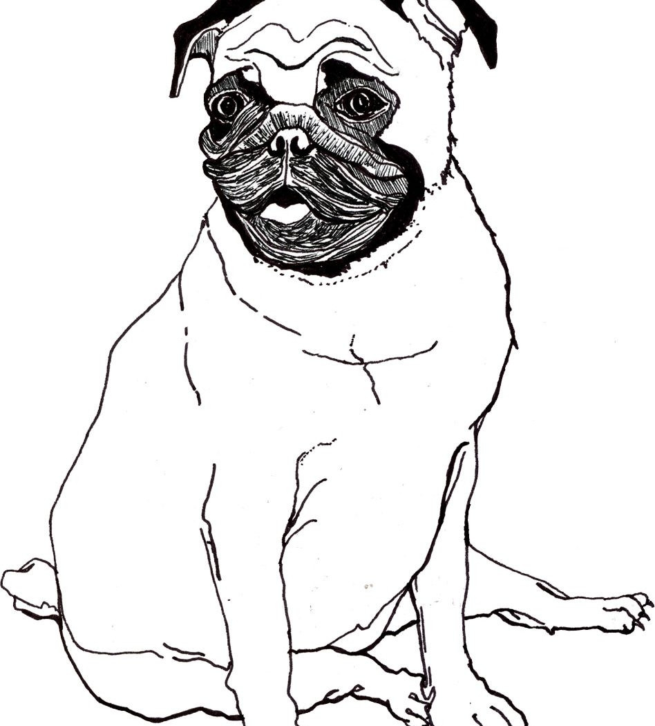 948x1050 Amazing Cute Pug Coloring Pages Lovely Puppy Page Beautiful