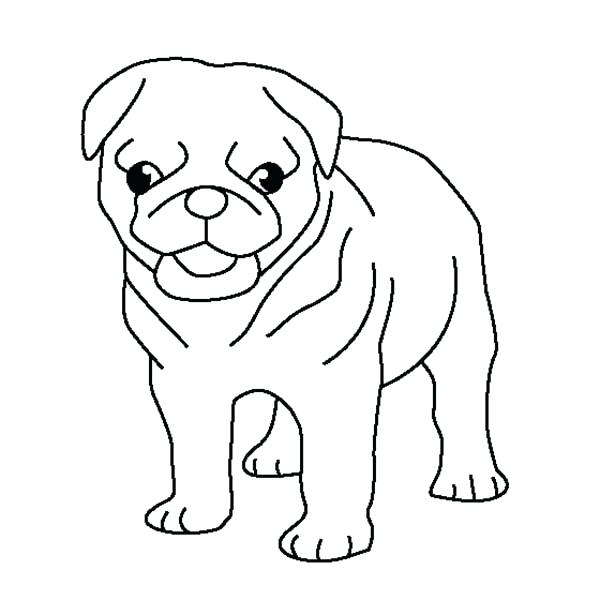 600x600 Pug Coloring Pages Pug Puppy Coloring Page Cute Pug Colouring