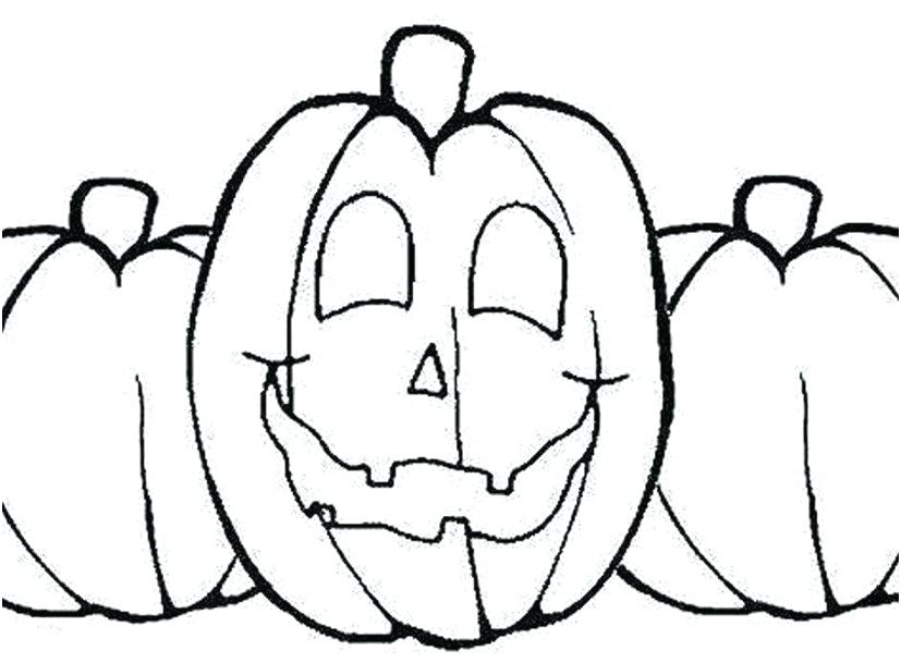 827x609 Cute Pumpkin Coloring Pages Sheets Printable Patch Free Cute