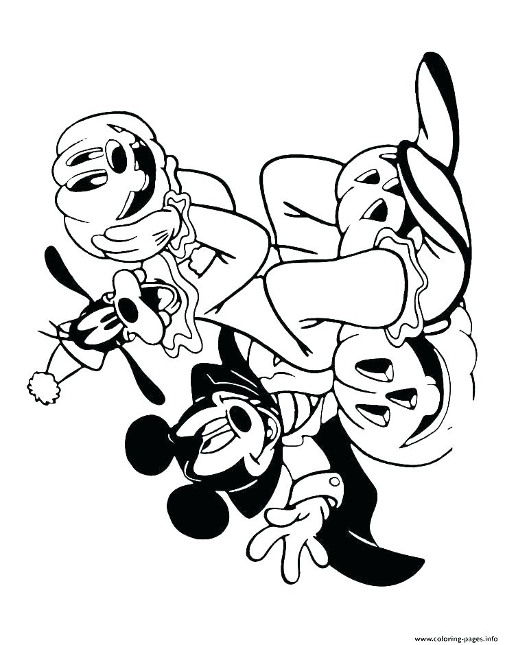 736x940 Fun Pumpkin Coloring Pages Cute Funny Goofy Print Mickey Mouse