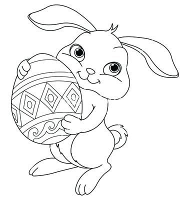 380x400 Bunny Easter Coloring Pages