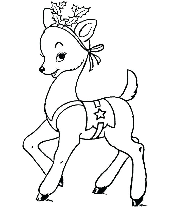 670x820 Cute Reindeer Coloring Pages Idea Cute Coloring Pages Of Animals