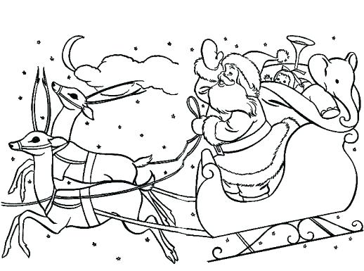 518x385 Reindeer Coloring Page Reindeer Coloring Pages Riding On A Sleigh