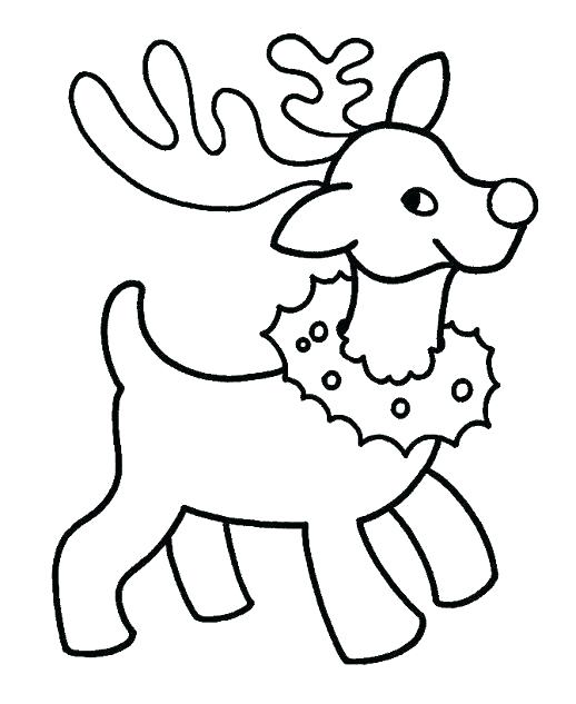 518x633 Reindeer Coloring Page