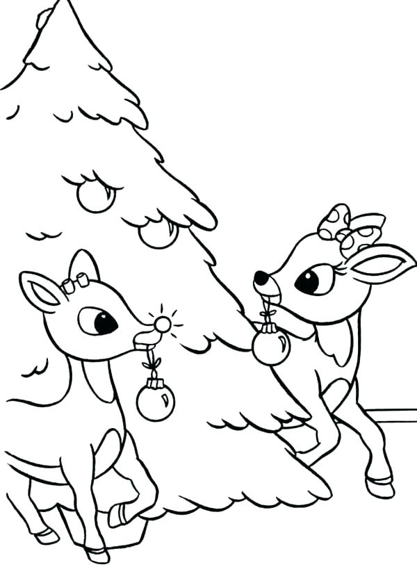 600x816 Reindeer Coloring Pages
