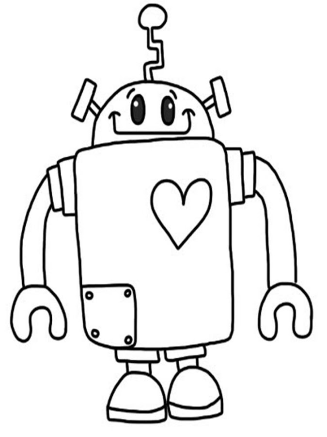 675x900 Free Robot Coloring Pages