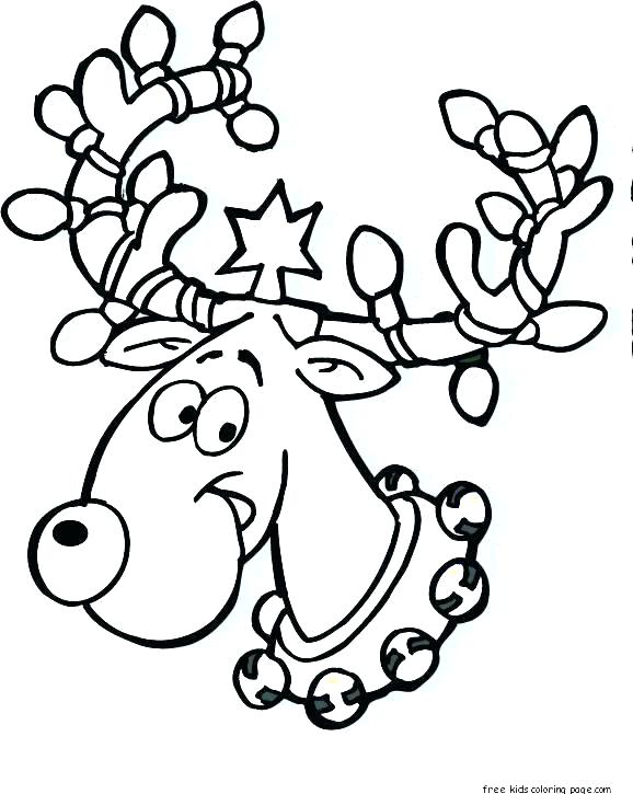 578x725 Free Reindeer Coloring Pages The Red Nosed Reindeer Coloring Pages