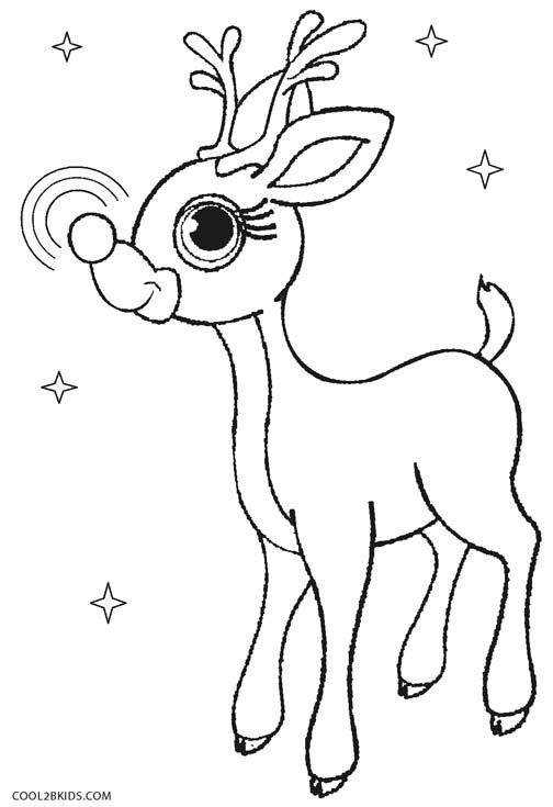 504x735 Printable Rudolph Coloring Pages For Kids