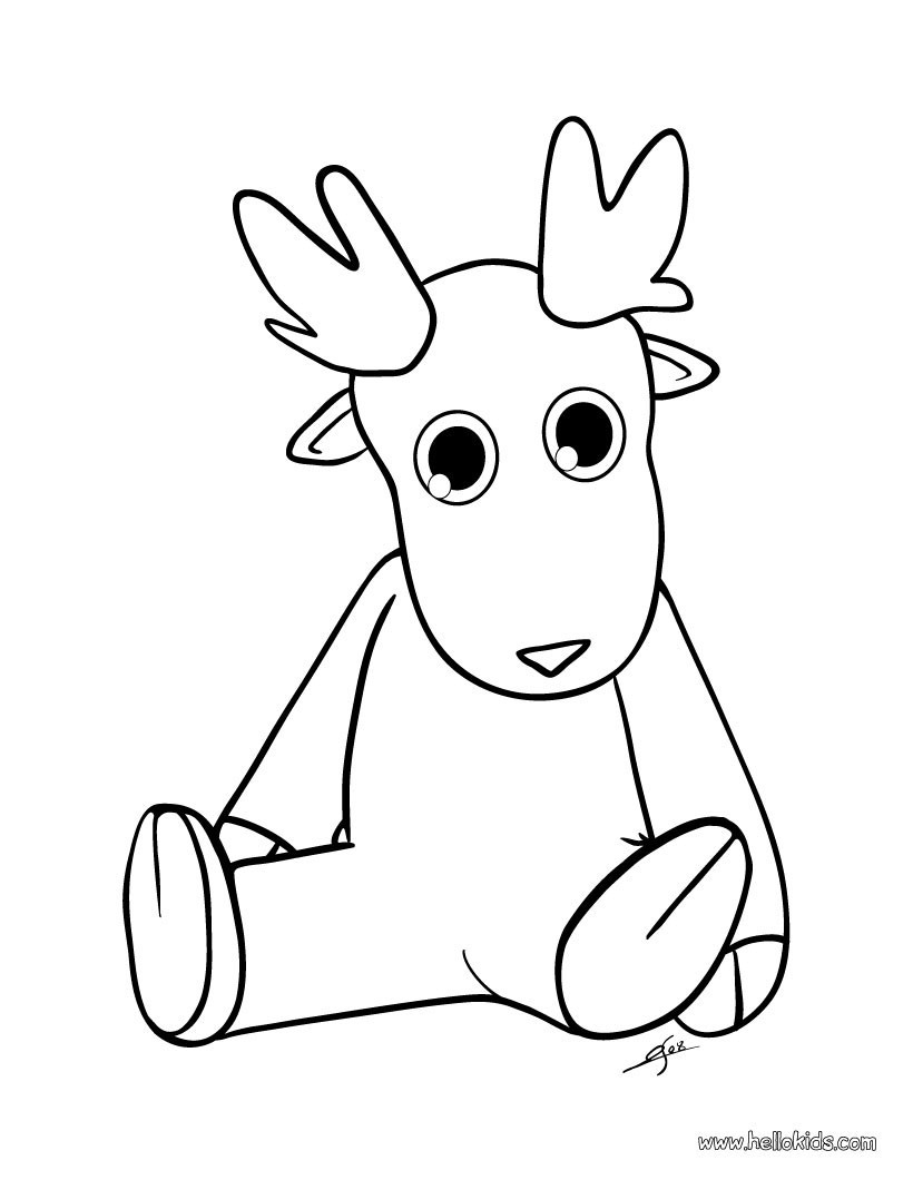 820x1060 Reindeer Coloring Pages Lovely Rudolph The Red Nosed With Cute
