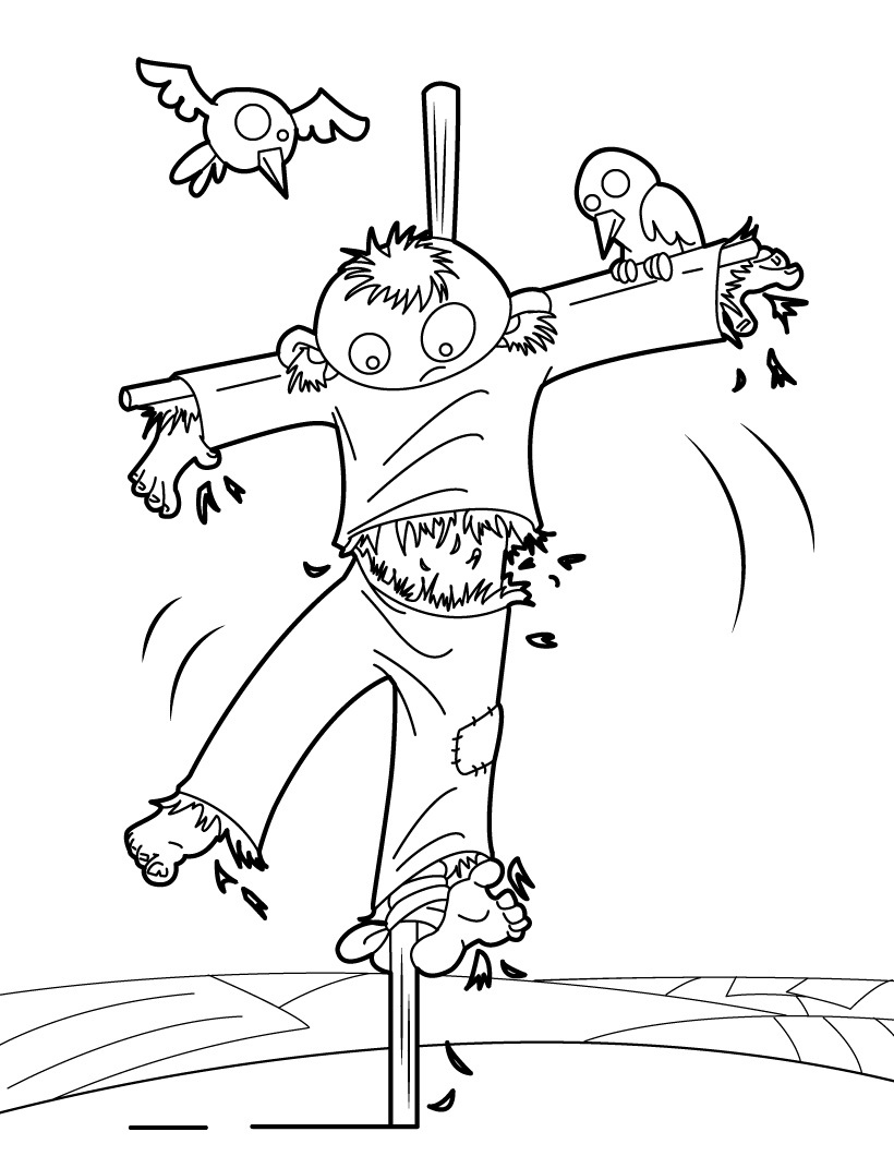 820x1060 Printable Scarecrow Coloring Pages Coloring Me