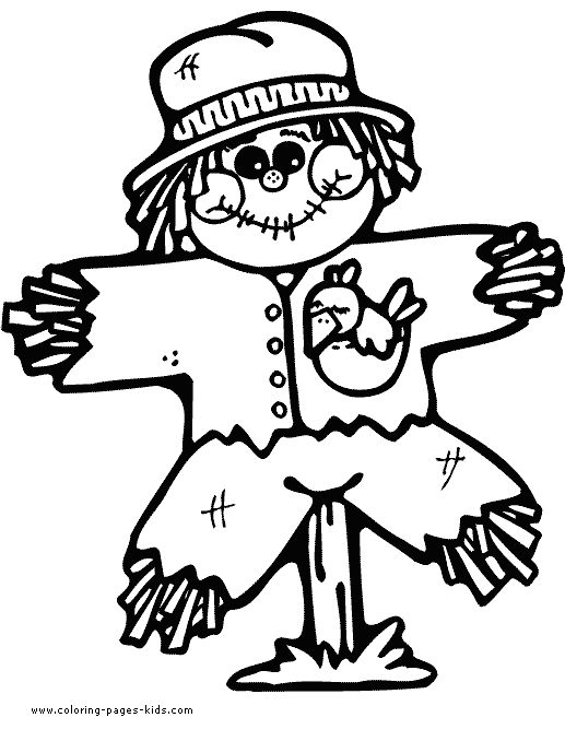517x678 Scarecrow Pictures To Colour The Best Scarecrow Coloring Pages