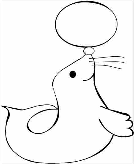 438x536 Seal Coloring Pages Printable