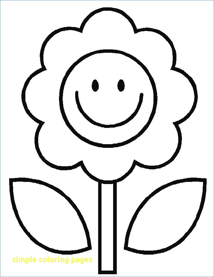 700x903 Easy Flower Coloring Pages Kids