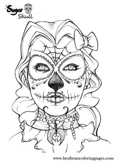 236x330 Sugar Skull Coloring Pages Printable