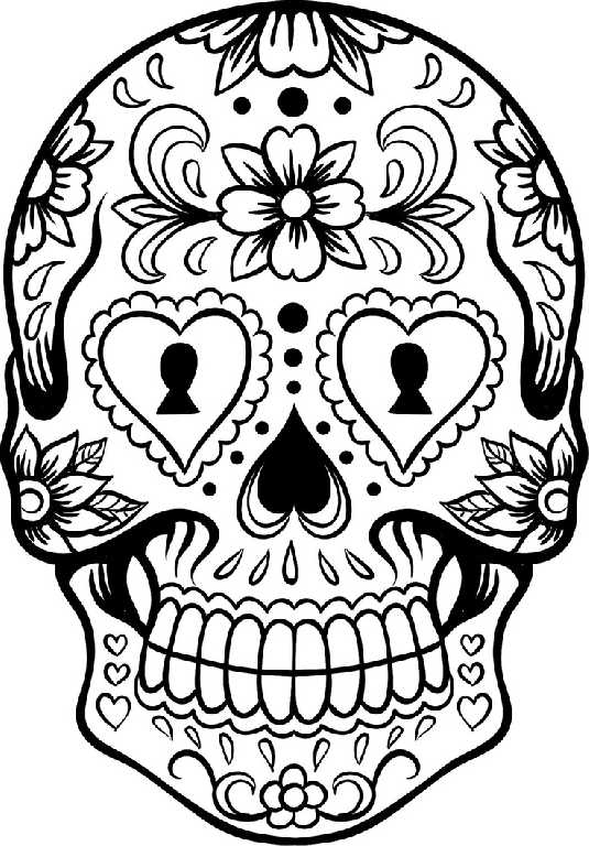 535x768 Cute Skull Coloring Pages Bgcentrum