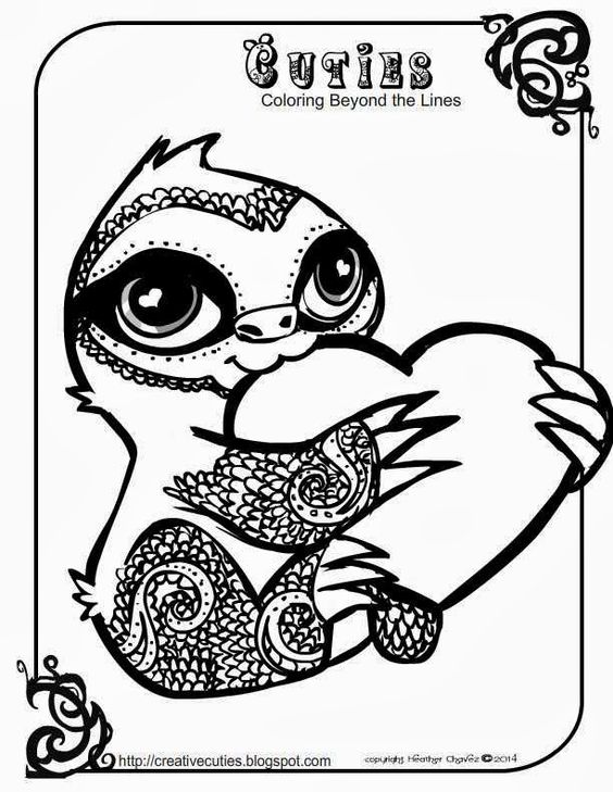 564x729 Creative Cuties Baby Sloth Coloring Page Coloring