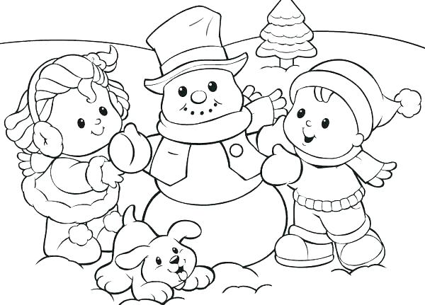 600x431 Snowman Coloring Page