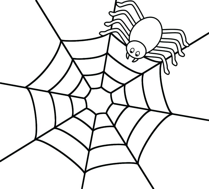 736x665 Spider Web Coloring Page Spider Coloring Page Cute Spider Coloring