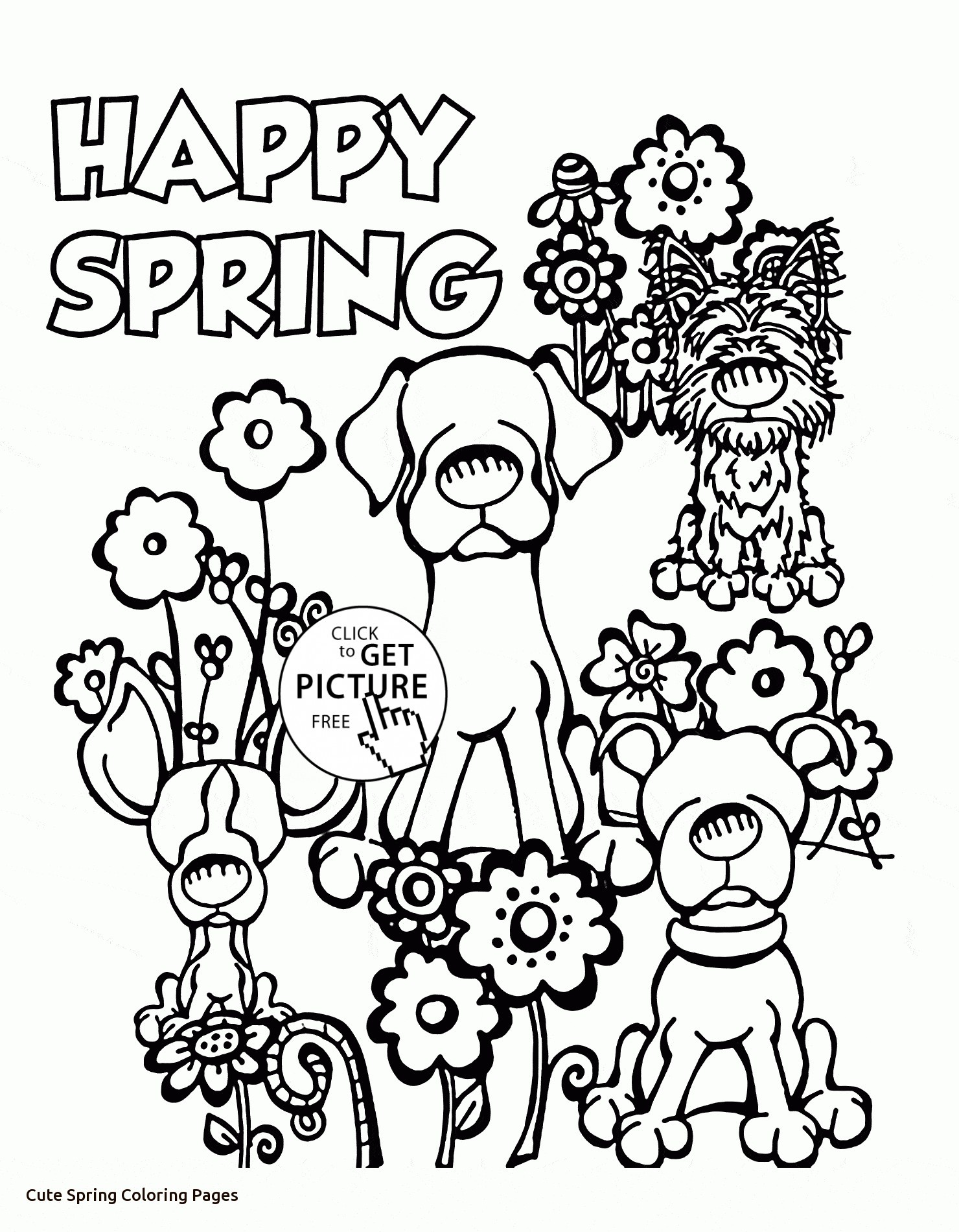 1480x1900 Spring Coloring Pages For Kids Beautiful Cute Dogs And Spring