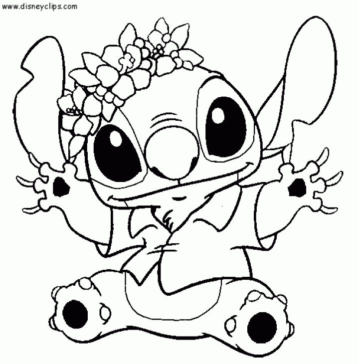718x730 Cute Stitch Coloring Pages Bgcentrum