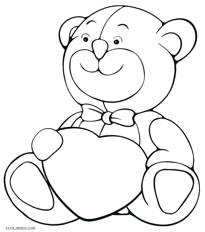 710x800 Cute Bear Coloring Pages Picture Of Teddy Bear To Color