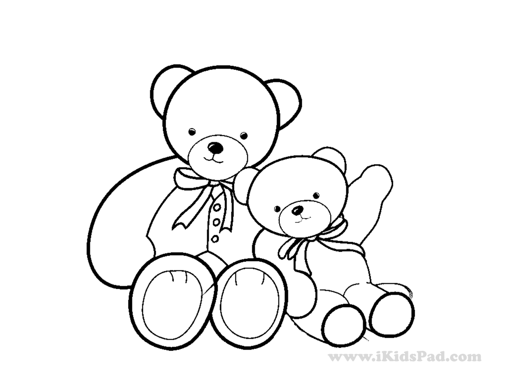 1024x768 Cute Teddy Bear Coloring Pages