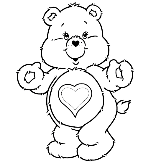 529x554 Cute Teddy Bear Coloring Pages