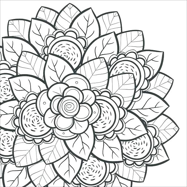 600x600 Pretty Flower Coloring Pages Flower Coloring Pages Pretty