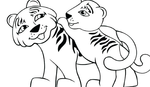 600x348 Cute Tiger Coloring Pages Tiger Face Coloring Page Cute Tiger