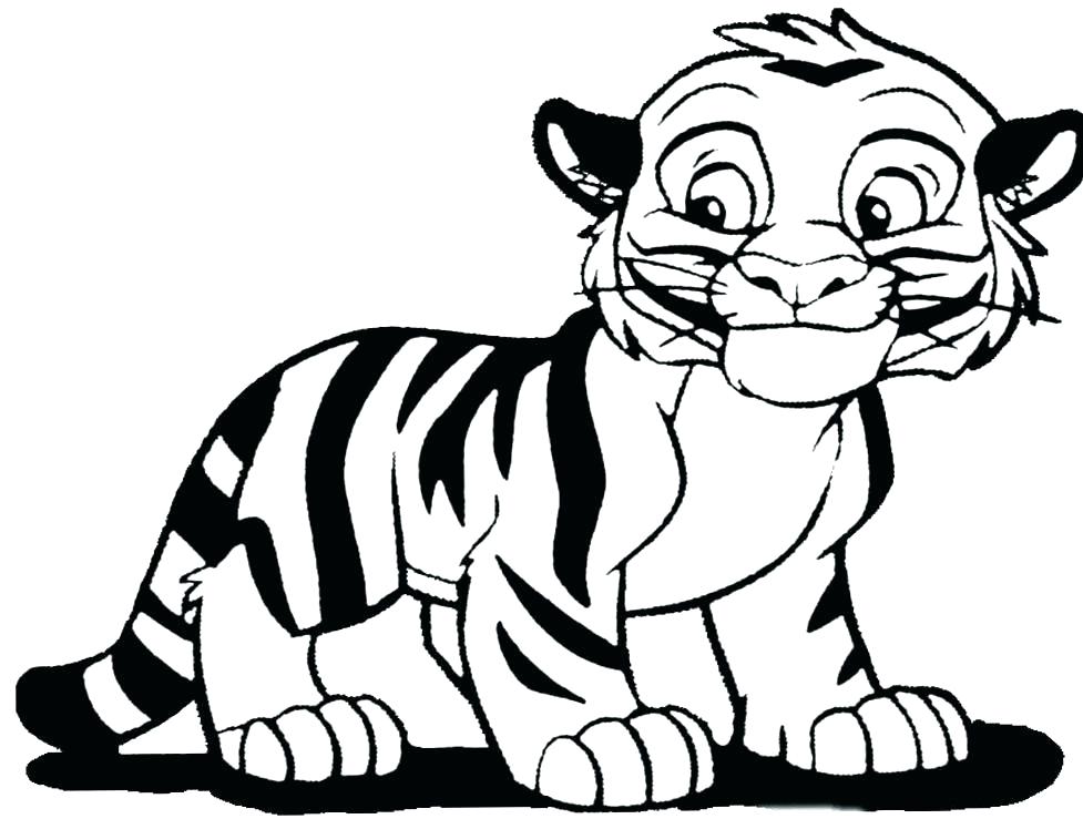 977x739 Tiger Coloring Page Printable Tiger Coloring Pages Small Cute