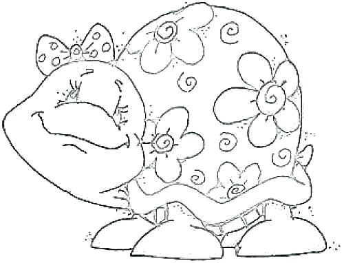 500x382 Girly Coloring Pages Cute Turtle Coloring Pages Cute Girly