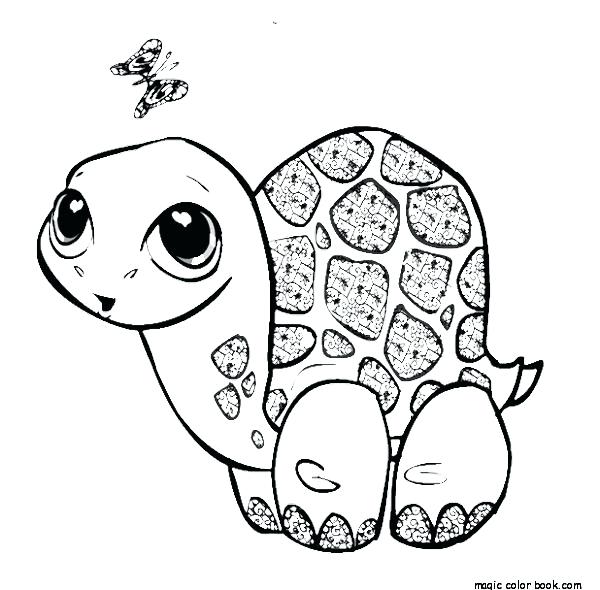 600x590 Printable Turtle Coloring Pages Cartoon Baby Turtle Coloring Page