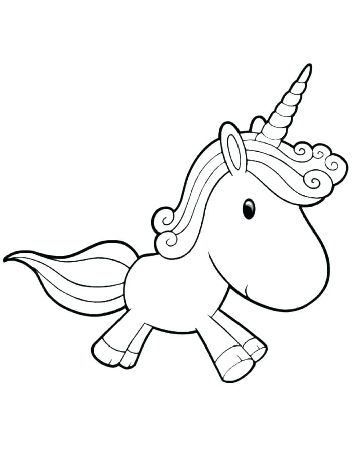 711x920 Cute Unicorn Coloring Pages