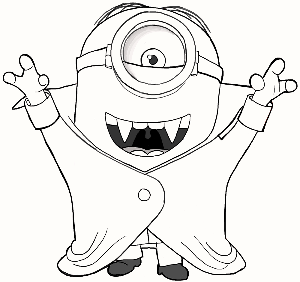 1000x940 Cute Vampire Minions Coloring Pages Art Coloring Pages