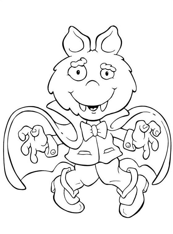 561x759 Cute Vampire Halloween Coloring Pages