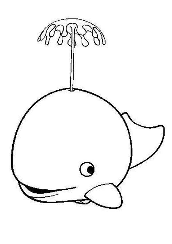 600x849 Cute Whale Coloring Page