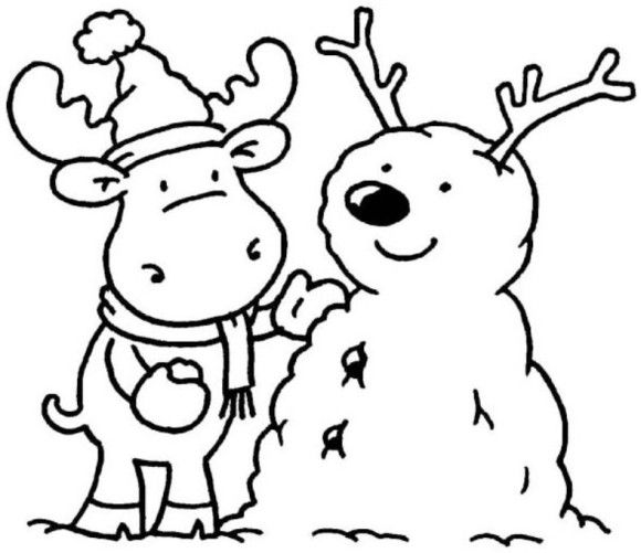 580x501 Printable Winter Coloring Pages This Would Make A Cute Paper