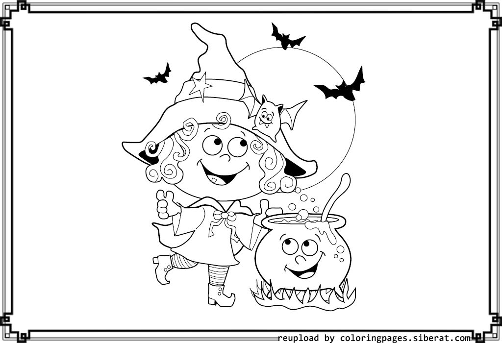 1024x700 Cute Halloween Witch Coloring Pages