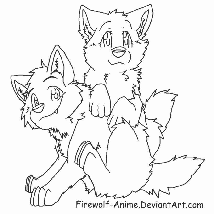 894x894 With Anime Wolf Coloring Pages