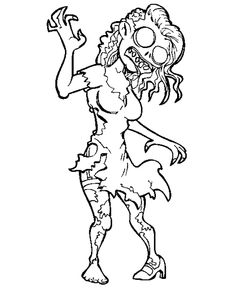 236x288 Print The Cute Zombie Coloring For Kids And Then Fill It