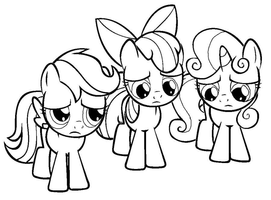 900x664 My Little Pony Cutie Mark Crusaders Coloring Pages