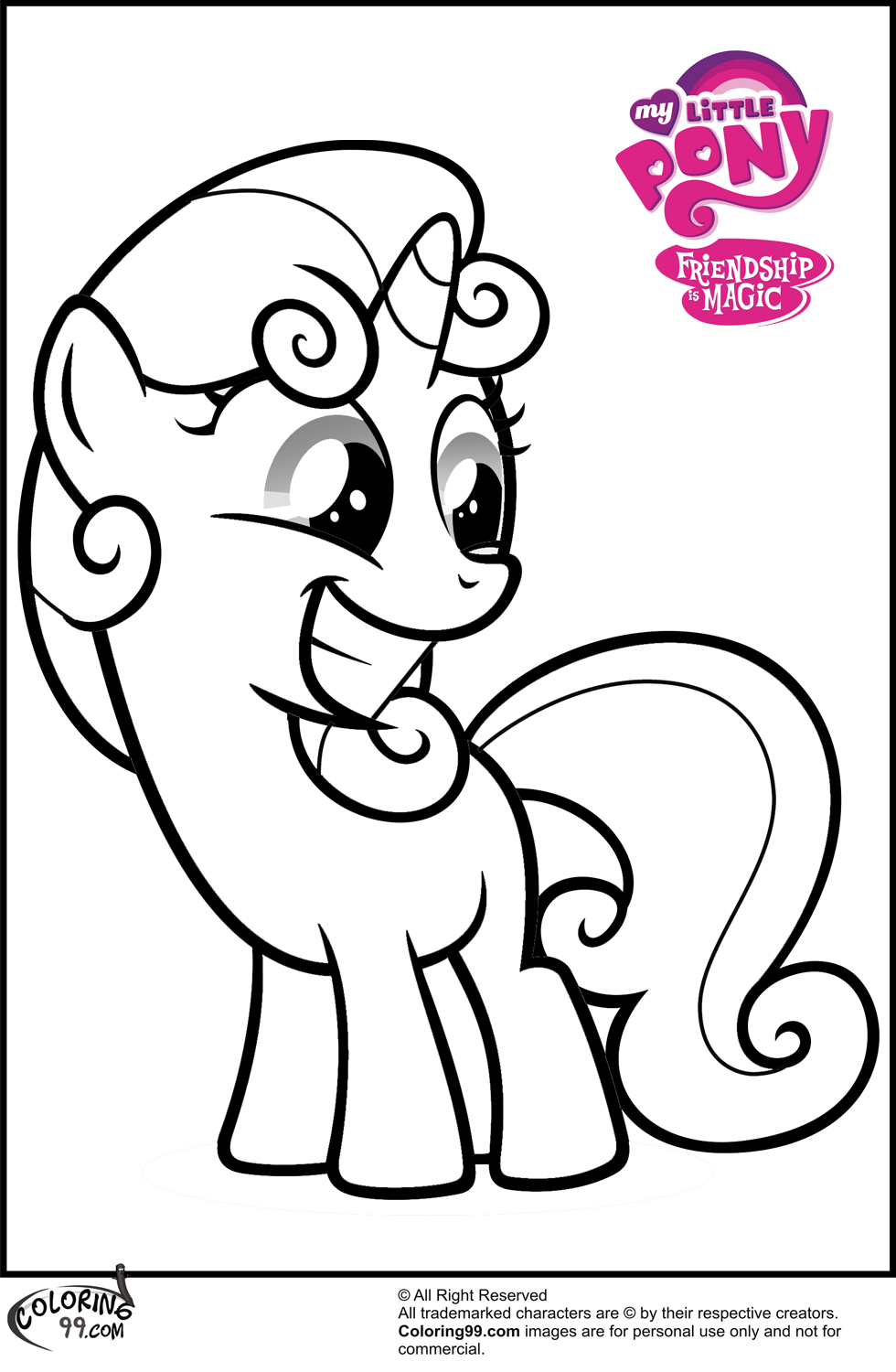 980x1500 Mlp Sweetie Belle Coloring Pages Team Colors