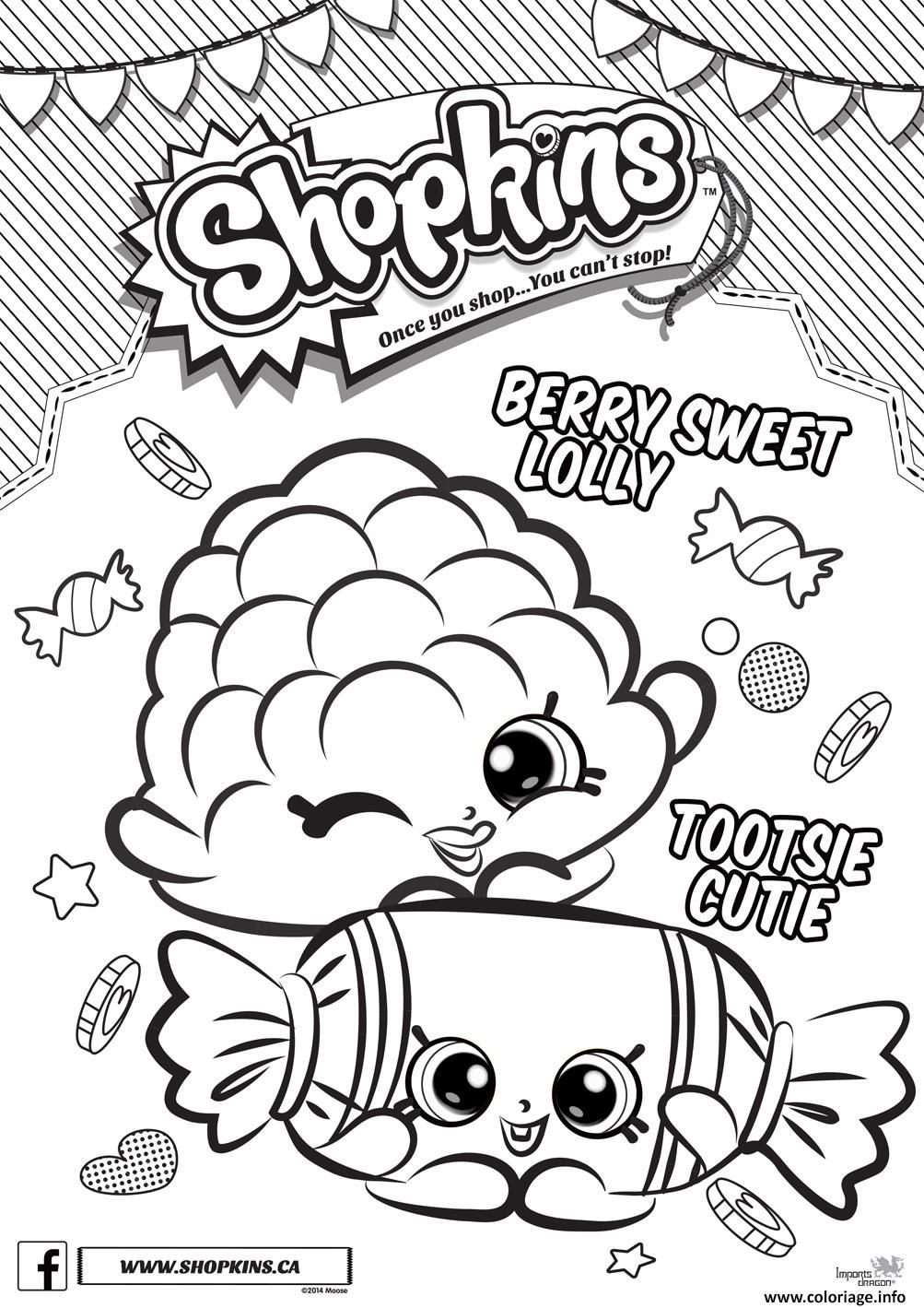 1003x1419 Coloriage Shopkins Berry Sweet Lolly Tootsie Cutie Dessin