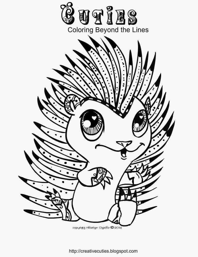816x1056 Creative Cuties Hedgehog Cutie Coloring Page Printables Cool Pages