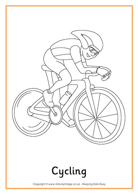460x650 Bike Colouring Page
