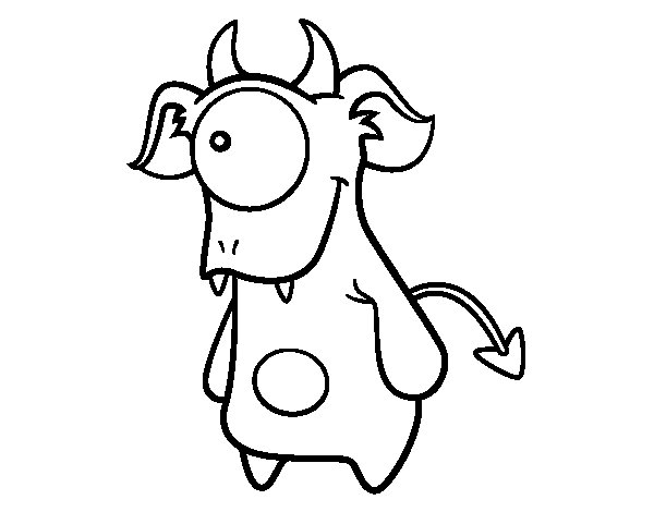 600x470 Monstrous Cyclops Coloring Page