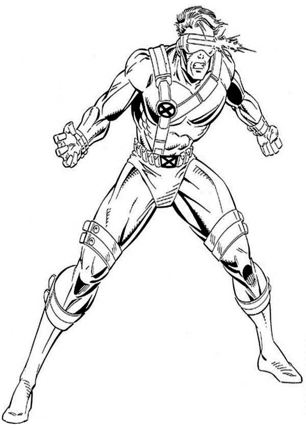 600x840 X Men, X Men Cyclops Attack Coloring Page Coloring Pages