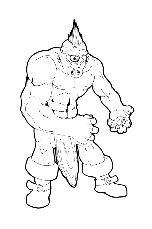 531x800 Cyclops Coloring Page Funny Cyclops Coloring Pages For Kids